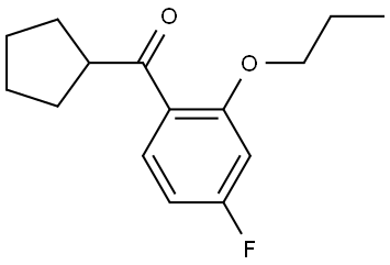 cyclopentyl(4-fluoro-2-propoxyphenyl)methanone Structure