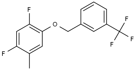 1,5-difluoro-2-methyl-4-((3-(trifluoromethyl)benzyl)oxy)benzene Structure