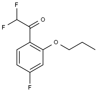 2,2-difluoro-1-(4-fluoro-2-propoxyphenyl)ethanone Structure