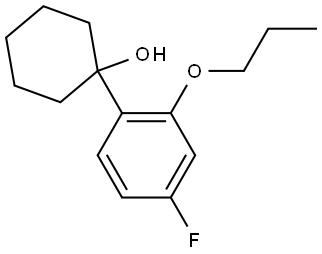 1-(4-fluoro-2-propoxyphenyl)cyclohexanol Structure