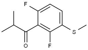 1-(2,6-difluoro-3-(methylthio)phenyl)-2-methylpropan-1-one Structure