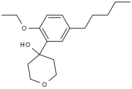 4-(2-ethoxy-5-pentylphenyl)tetrahydro-2H-pyran-4-ol Structure