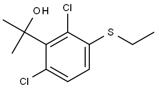 2-(2,6-dichloro-3-(ethylthio)phenyl)propan-2-ol Structure