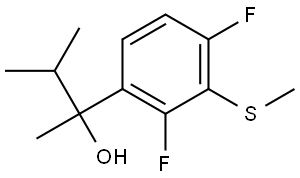 2-(2,4-difluoro-3-(methylthio)phenyl)-3-methylbutan-2-ol Structure