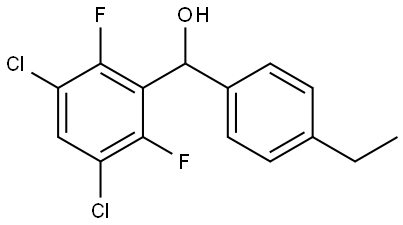 (3,5-dichloro-2,6-difluorophenyl)(4-ethylphenyl)methanol Structure