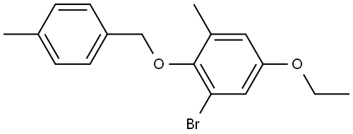 1-bromo-5-ethoxy-3-methyl-2-((4-methylbenzyl)oxy)benzene Structure