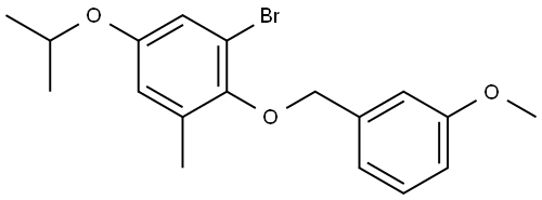 1-bromo-5-isopropoxy-2-((3-methoxybenzyl)oxy)-3-methylbenzene Structure