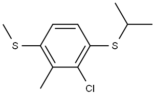 (2-chloro-3-methyl-4-(methylthio)phenyl)(isopropyl)sulfane Structure