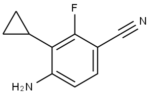 4-Amino-3-cyclopropyl-2-fluorobenzonitrile 구조식 이미지