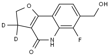 6-Fluoro-7-(hydroxymethyl)-3,5-dihydrofuro[3,2-c]quinolin-4(2H)-one-3,3-d2 Structure