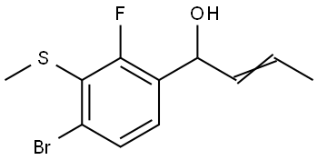 (E)-1-(4-bromo-2-fluoro-3-(methylthio)phenyl)but-2-en-1-ol Structure