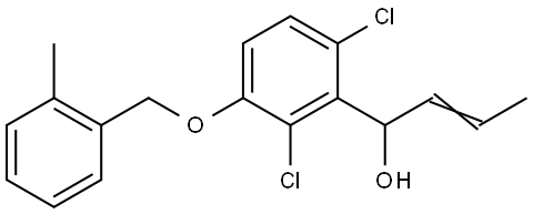 (Z)-1-(2,6-dichloro-3-((2-methylbenzyl)oxy)phenyl)but-2-en-1-ol Structure