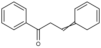 (E)-3-(cyclohexa-2,4-dien-1-ylidene)-1-phenylpropan-1-one Structure