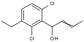 (E)-1-(2,6-dichloro-3-ethylphenyl)but-2-en-1-ol 구조식 이미지
