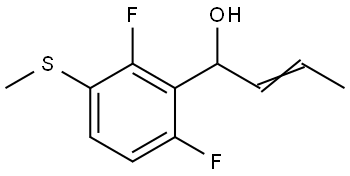 (E)-1-(2,6-difluoro-3-(methylthio)phenyl)but-2-en-1-ol Structure