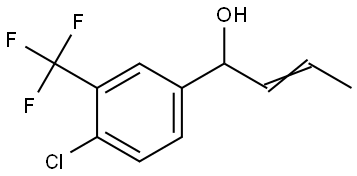 (E)-1-(4-chloro-3-(trifluoromethyl)phenyl)but-2-en-1-ol Structure