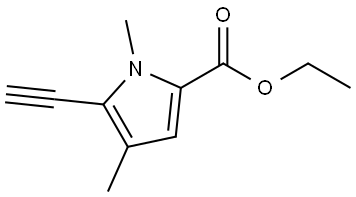 Ethyl 5-ethynyl-1,4-dimethyl-1H-pyrrole-2-carboxylate Structure