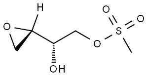 1,2-Ethanediol, 1-(2S)-2-oxiranyl-, 2-methanesulfonate, (1S)- Structure