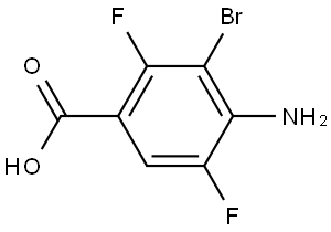 4-amino-3-bromo-2,5-difluorobenzoic acid Structure