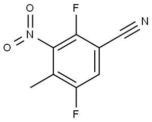 Benzonitrile, 2,5-difluoro-4-methyl-3-nitro- Structure