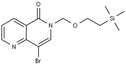 8-bromo-6-((2-(trimethylsilyl)ethoxy)methyl)-1,6-naphthyridin-5(6H)-one Structure