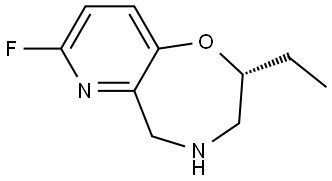 Pyrido[2,3-f]-1,4-oxazepine, 2-ethyl-7-fluoro-2,3,4,5-tetrahydro-, (2R)- Structure