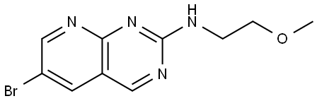6-Bromo-N-(2-methoxyethyl)pyrido[2,3-d]pyrimidin-2-amine 구조식 이미지