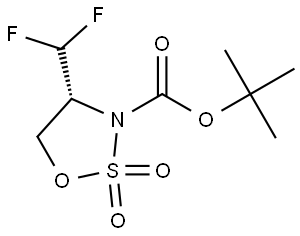 tert-butyl (R)-4-(difluoromethyl)-1,2,3-oxathiazolidine-3-carboxylate 2,2-dioxide 구조식 이미지