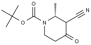 tert-butyl (2R)-3-cyano-2-methyl-4-oxo-piperidine-1-carboxylate Structure