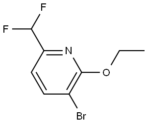 3-Bromo-6-(difluoromethyl)-2-ethoxypyridine Structure