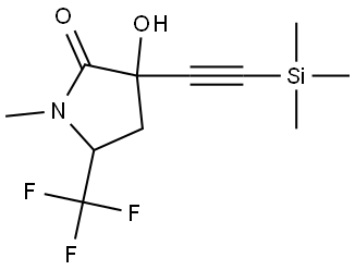 2-Pyrrolidinone, 3-hydroxy-1-methyl-5-(trifluoromethyl)-3-[2-(trimethylsilyl)ethynyl]- 구조식 이미지