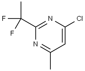 4-chloro-2-(1,1-difluoroethyl)-6-methylpyrimidine Structure