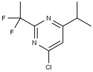 4-Chloro-2-(1,1-difluoroethyl)-6-isopropylpyrimidine Structure