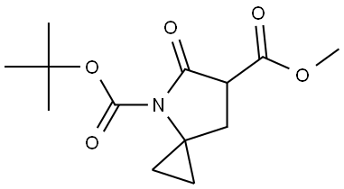 4-(tert-butyl) 6-methyl 5-oxo-4-azaspiro[2.4]heptane-4,6-dicarboxylate Structure