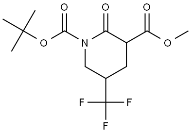 1-tert-Butyl 3-methyl 2-oxo-5-(trifluoromethyl)piperidine-1,3-dicarboxylate Structure