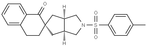 Spiro[cyclopenta[c]pyrrole-5(1H),2′(1′H)-naphthalen]-1′-one, 1,2,3′,3a,4,4′,6,6a-octahydro-2-[(4-methylphenyl)sulfonyl]-, (3aR,6aS)-rel- Structure