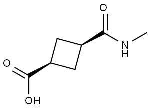 Cyclobutanecarboxylic acid, 3-[(methylamino)carbonyl]-, cis- Structure