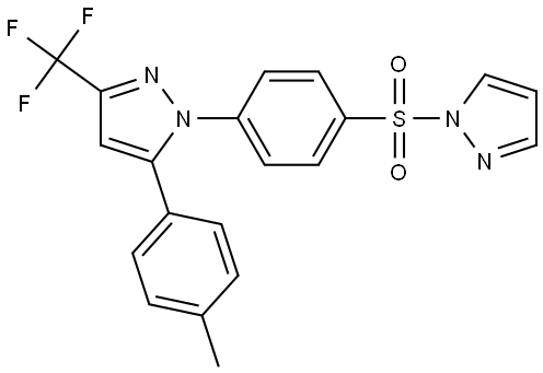 1H-Pyrazole, 5-(4-methylphenyl)-1-[4-(1H-pyrazol-1-ylsulfonyl)phenyl]-3-(trifluo… Structure