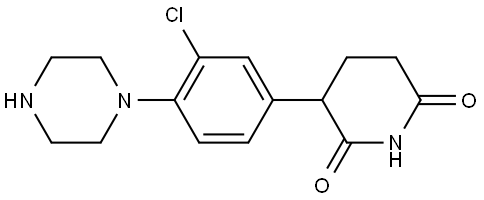 3-(3-chloro-4-piperazin-1-yl-phenyl)piperidine-2,6-dione Structure