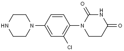 1-(2-chloro-4-piperazin-1-yl-phenyl)hexahydropyrimidine-2,4-dione Structure