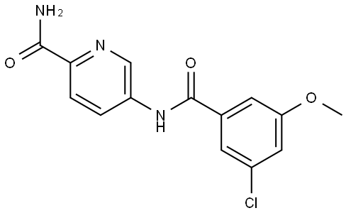 5-(3-chloro-5-methoxybenzamido)picolinamide Structure