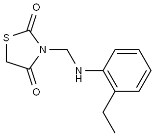 3-((2-ETHYLANILINO)METHYL)-1,3-THIAZOLIDINE-2,4-DIONE Structure