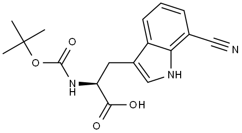 N-Boc-7-cyano-L-tryptophan Structure