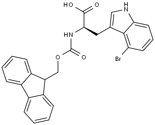 N-Fmoc-4-bromo-D-tryptophan Structure