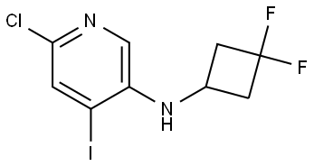 6-chloro-N-(3,3-difluorocyclobutyl)-4-iodopyridin-3-amine Structure