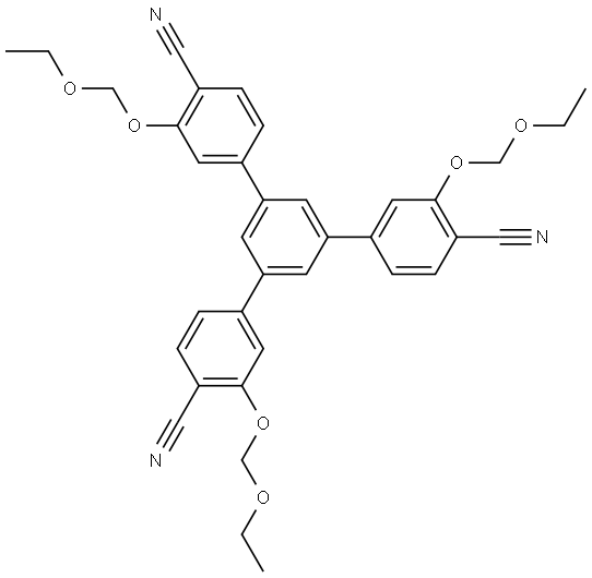 5'-(4-cyano-3-(ethoxymethoxy)phenyl)-3,3''-bis(ethoxymethoxy)-[1,1':3',1''-terphenyl]-4,4''-dicarbonitrile Structure