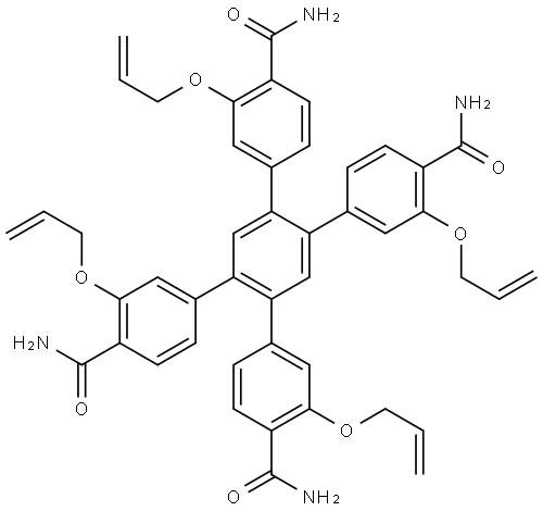 3,3''-bis(allyloxy)-4',5'-bis(3-(allyloxy)-4-carbamoylphenyl)-[1,1':2',1''-terphenyl]-4,4''-dicarboxamide Structure