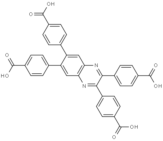 4,4',4'',4'''-(quinoxaline-2,3,6,7-tetrayl)tetrabenzoic acid Structure