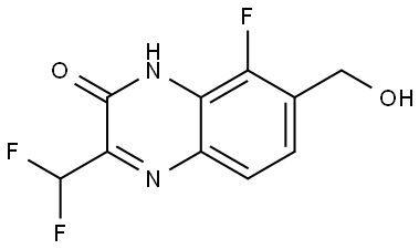 2(1H)-Quinoxalinone, 3-(difluoromethyl)-8-fluoro-7-(hydroxymethyl)- 구조식 이미지