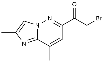 2-bromo-1-(2,8-dimethylimidazo[1,2-b]pyridazin-6-yl)ethan-1-one Structure